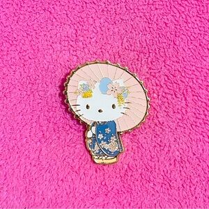 sanrio hello kitty x world market collab - cherry blossom enamel pin